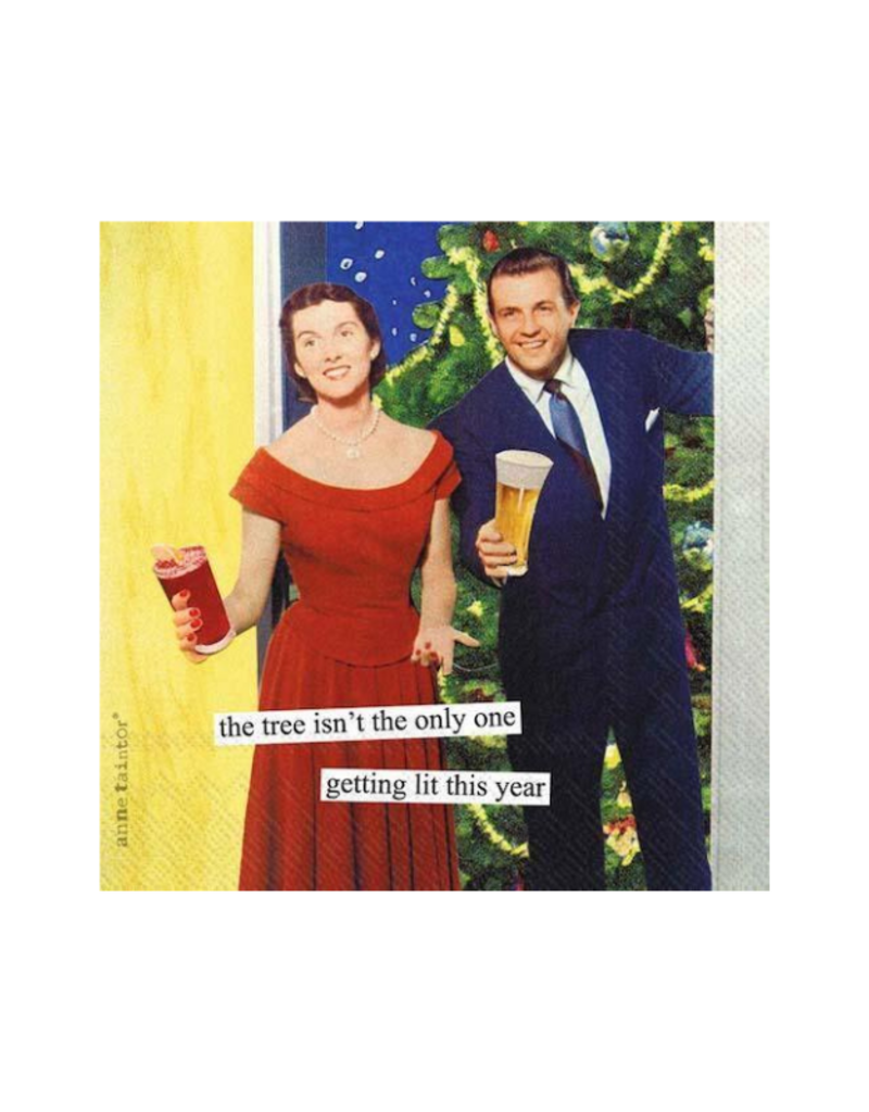 Getting Lit Christmas Cocktail Napkins