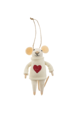 Indaba Trading Happy Heart Mouse Ornament