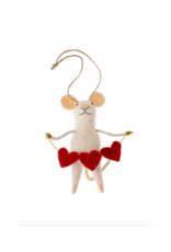 Indaba Trading Heart Full Mouse Ornament