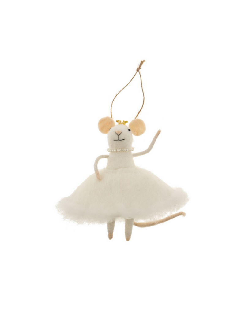 Indaba Trading Snow Princess Mouse Ornament