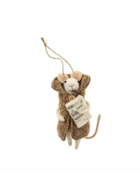 Indaba Trading Newspaper Nelson Mouse Ornament