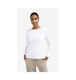 YAYA Longsleeve Jersey Top in Pure White by YAYA