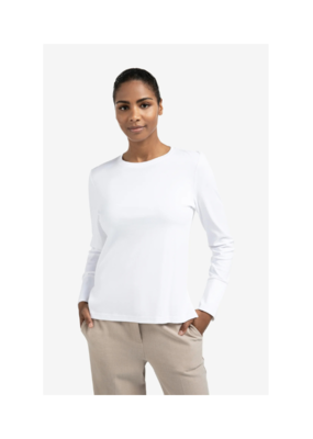 YAYA Longsleeve Jersey Top in Pure White by YAYA