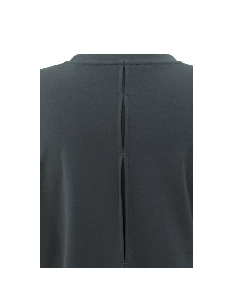 YAYA Longsleeve Jersey Top in Oyster Black by YAYA