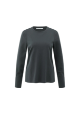 YAYA Longsleeve Jersey Top in Oyster Black by YAYA