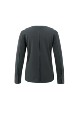 YAYA Longsleeve Jersey Top in Oyster Black by YAYA