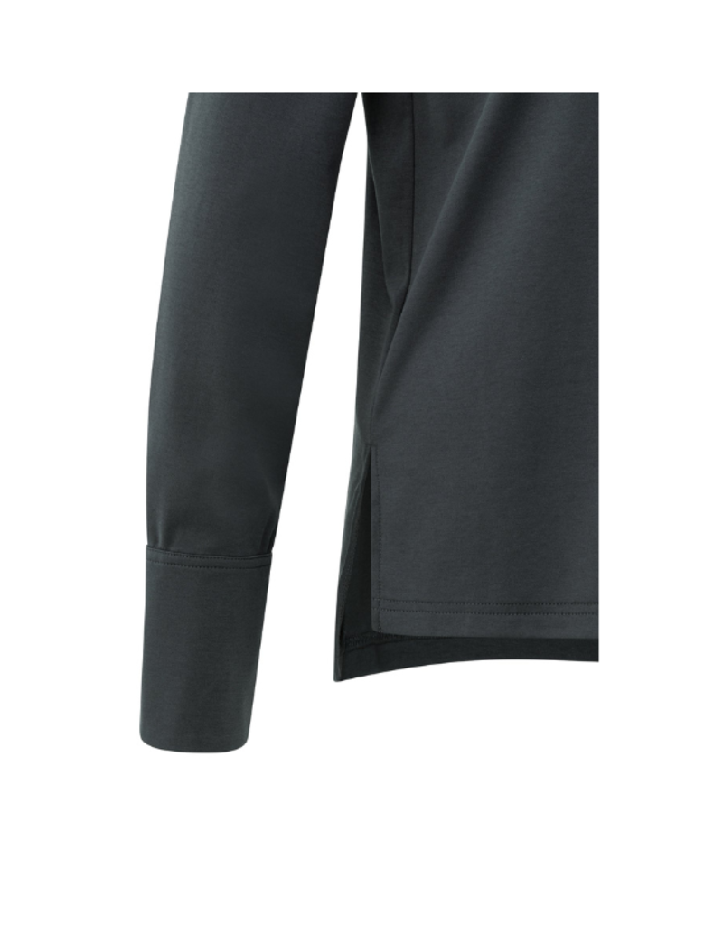 YAYA Longsleeve Jersey Top in Oyster Black by YAYA