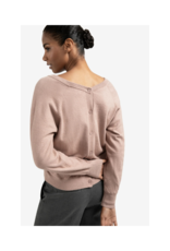 YAYA Double V-Neck Sweater in Blush Pink by YAYA