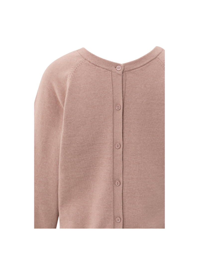 YAYA Double V-Neck Sweater in Blush Pink by YAYA