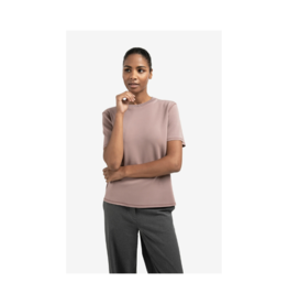 YAYA Short Sleeve Sweatshirt in Blush Pink by YAYA