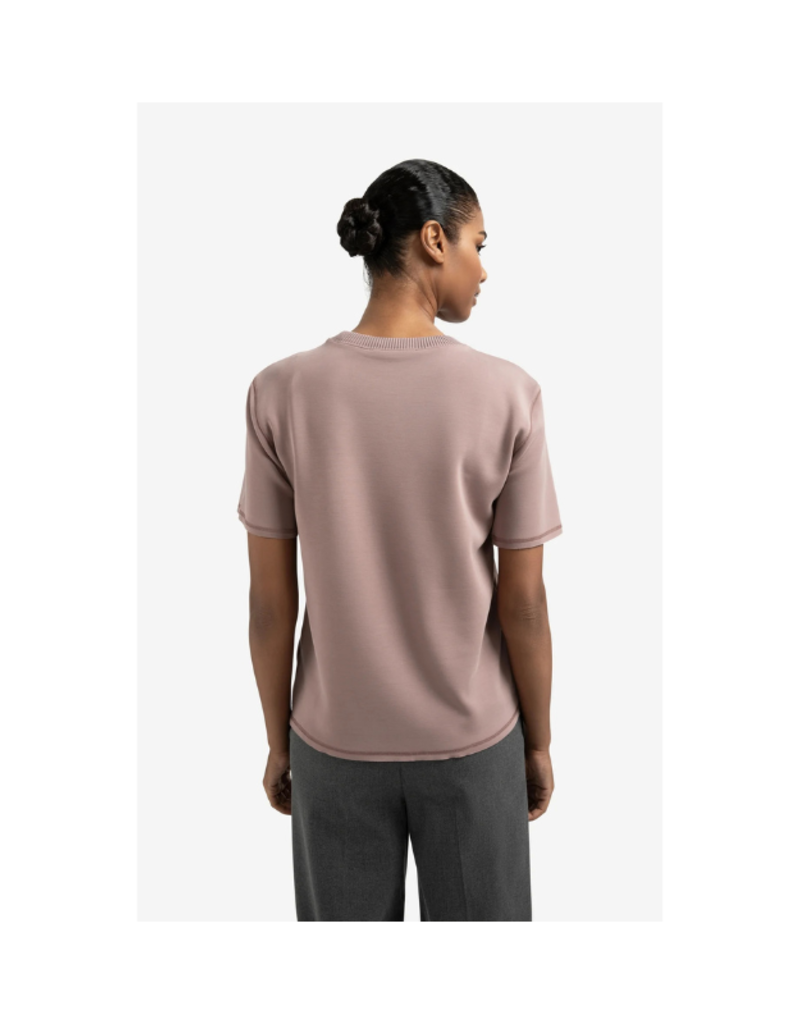 YAYA Short Sleeve Sweatshirt in Blush Pink by YAYA