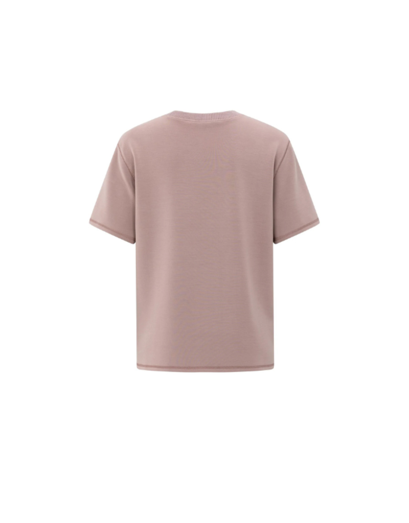 YAYA Short Sleeve Sweatshirt in Blush Pink by YAYA