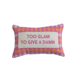 Creative Co-Op Too Glam to Give a Damn Pillow