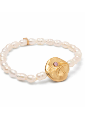 Scout Love Pearl Affirmation Bracelet in Gold by Scout