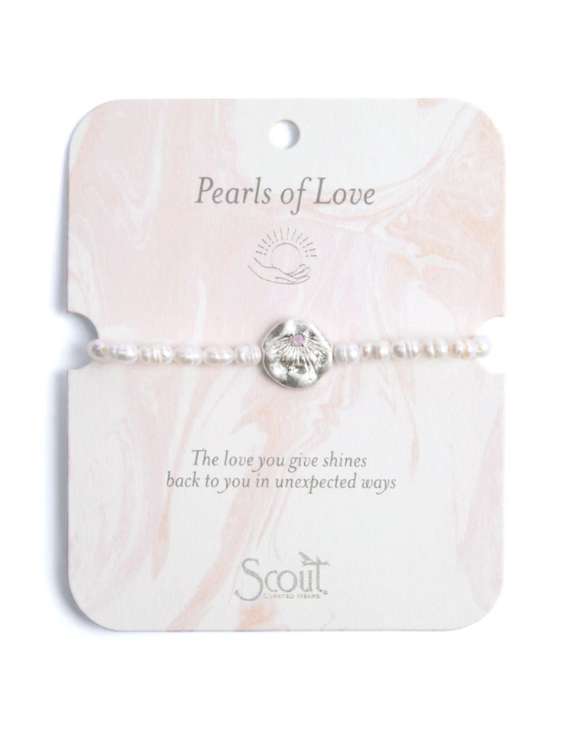 Scout Love Pearl Affirmation Bracelet in Silver by Scout