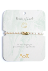 Scout Luck Pearl Affirmation Bracelet in Gold by Scout