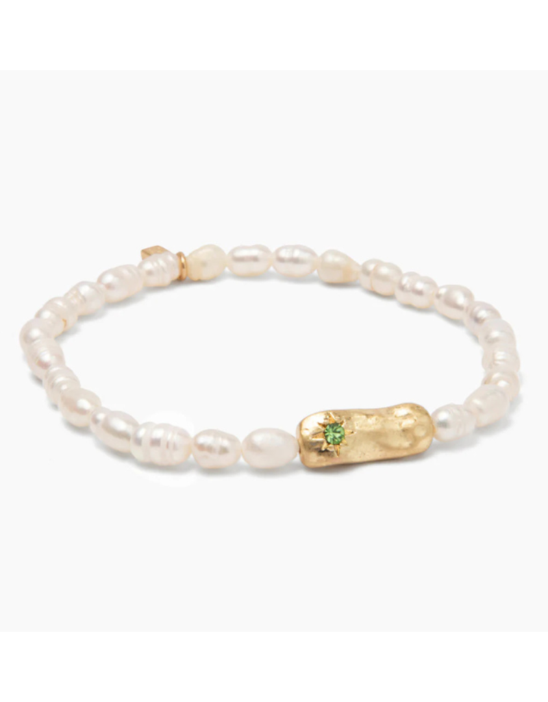 Scout Luck Pearl Affirmation Bracelet in Gold by Scout