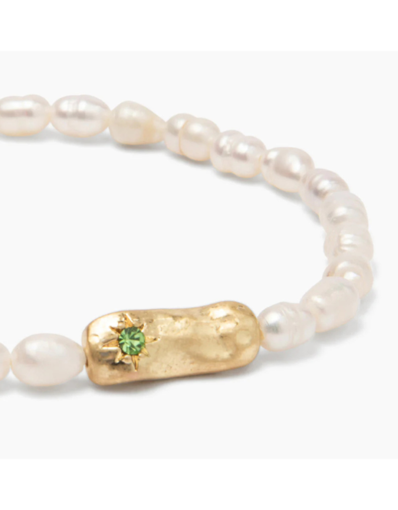 Scout Luck Pearl Affirmation Bracelet in Gold by Scout