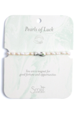 Scout Luck Pearl Affirmation Bracelet in Silver by Scout