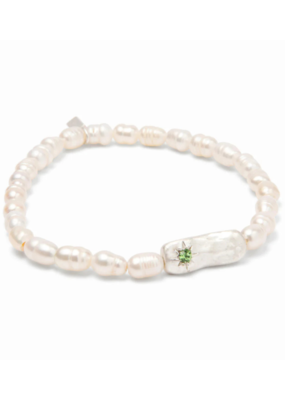 Scout Luck Pearl Affirmation Bracelet in Silver by Scout