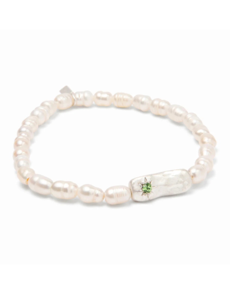 Scout Luck Pearl Affirmation Bracelet in Silver by Scout