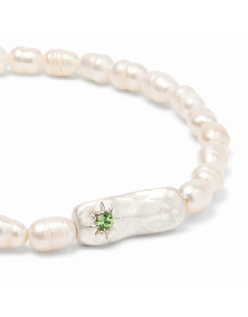 Scout Luck Pearl Affirmation Bracelet in Silver by Scout