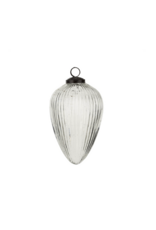 Indaba Trading Giant Glass Egg Ornament Clear Small
