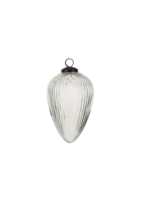 Indaba Trading Giant Glass Egg Ornament Clear Small