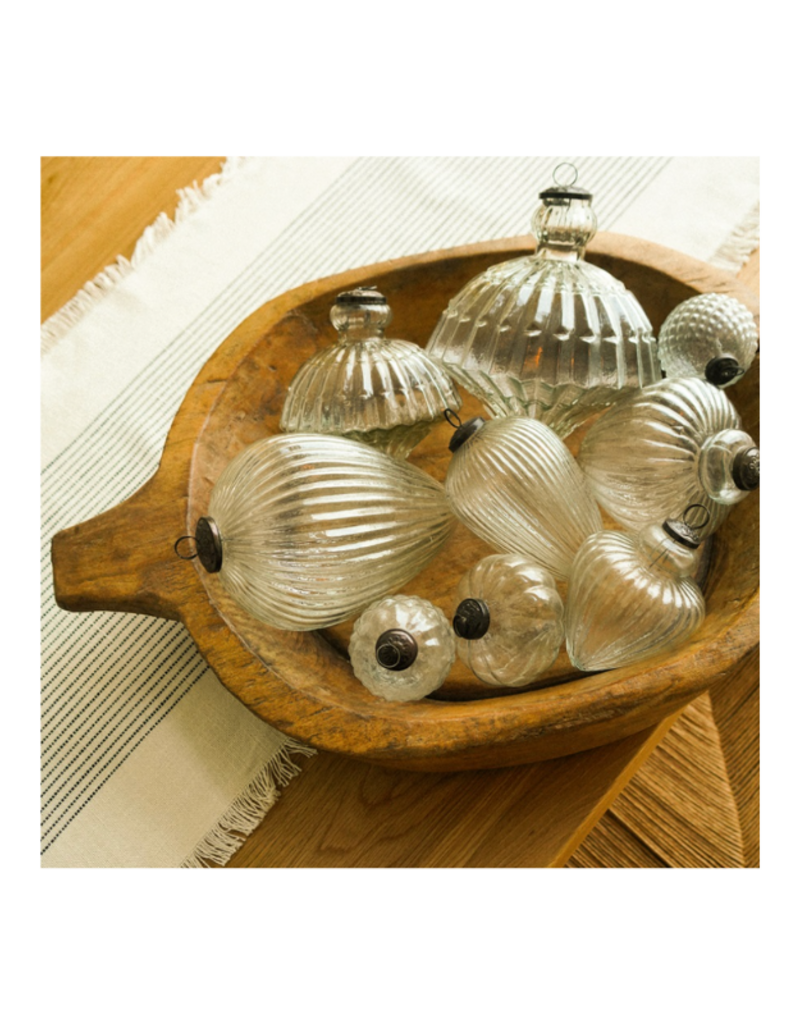 Indaba Trading Giant Glass Egg Ornament Clear Small