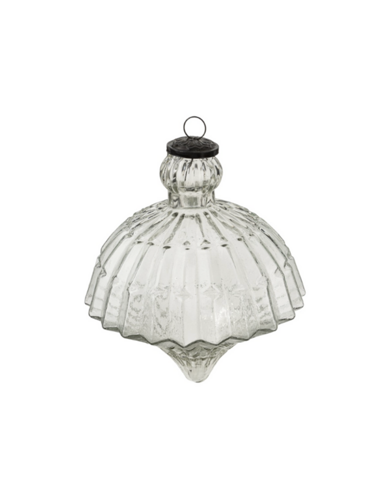 Indaba Trading Giant Glass Onion Ornament Clear Large