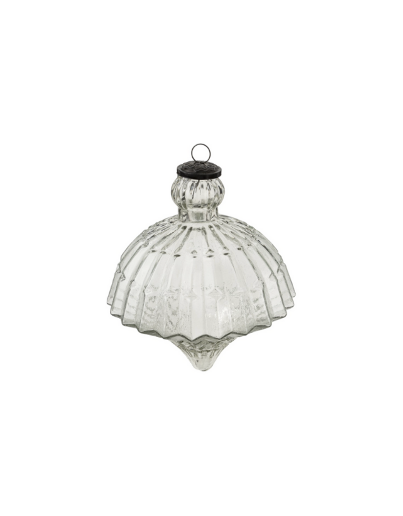 Indaba Trading Giant Glass Onion Ornament Clear Small