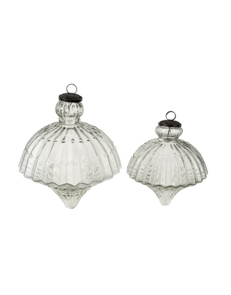 Indaba Trading Giant Glass Onion Ornament Clear Small