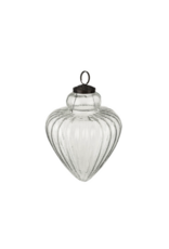 Indaba Trading Giant Glass Teardrop Ornament Clear Small