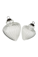 Indaba Trading Giant Glass Teardrop Ornament Clear Small