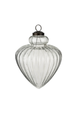 Indaba Trading Giant Glass Teardrop Ornament Clear Large