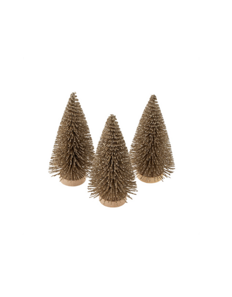 Indaba Trading Mini Champagne Sparkle Bottle Brush Tree