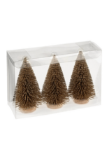 Indaba Trading Mini Champagne Sparkle Bottle Brush Tree