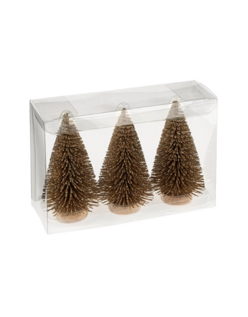 Indaba Trading Mini Champagne Sparkle Bottle Brush Tree