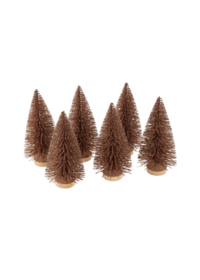 Indaba Trading Pink Glitter Bottle Brush Tree