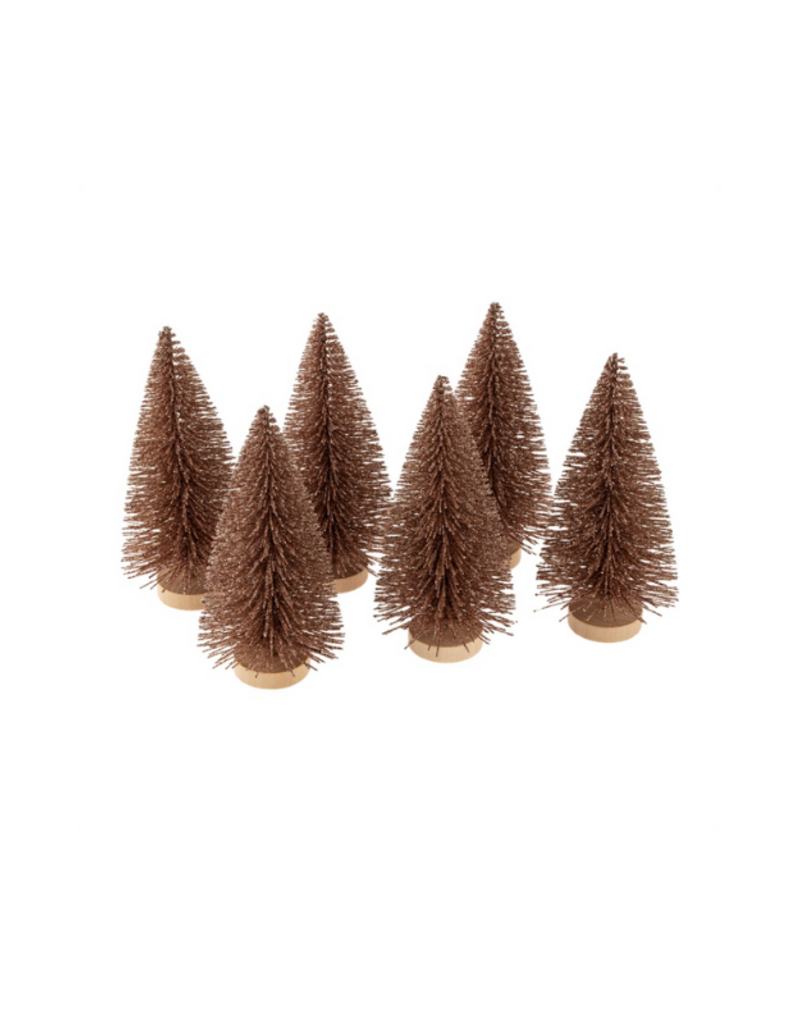 Indaba Trading Pink Glitter Bottle Brush Tree