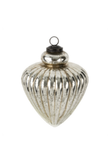 Indaba Trading Giant Glass Teardrop Ornament Silver Large