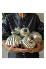 Indaba Trading Giant Glass Teardrop Ornament Silver Large