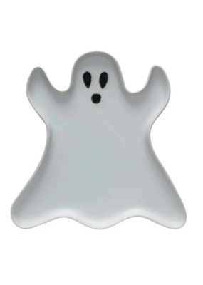 Creative Co-Op Stoneware Ghost Plate