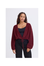 ICHI Kamara Cardigan in Maroon by ICHI