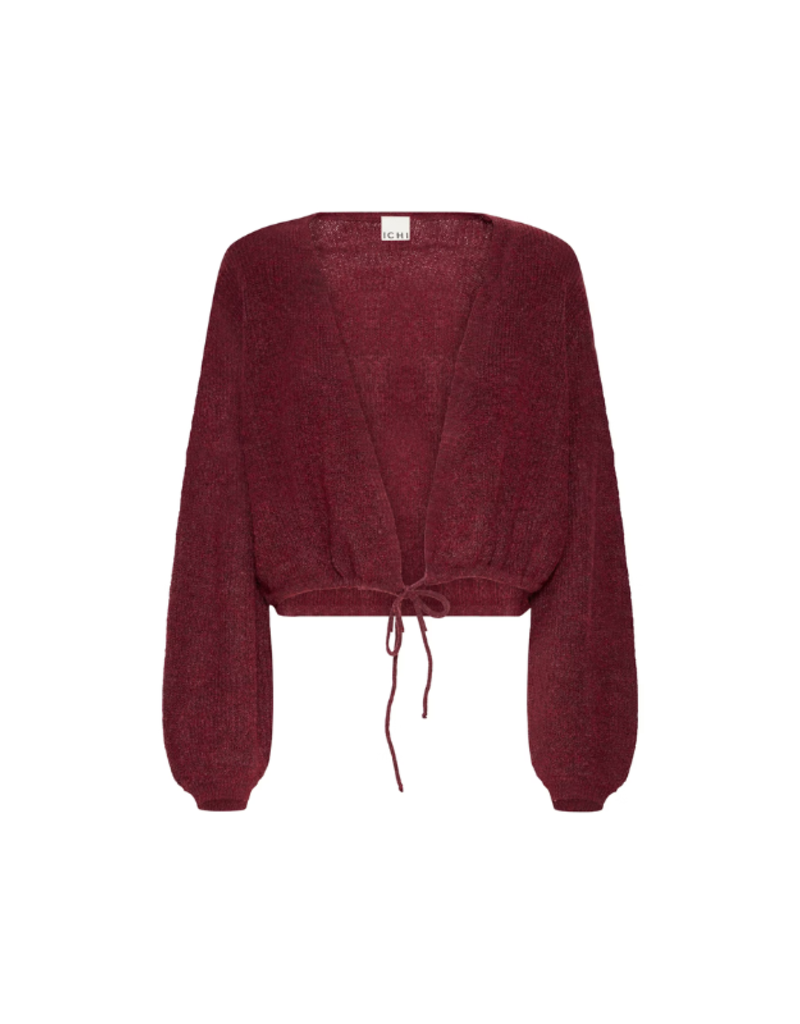 ICHI Kamara Cardigan in Maroon by ICHI