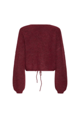 ICHI Kamara Cardigan in Maroon by ICHI