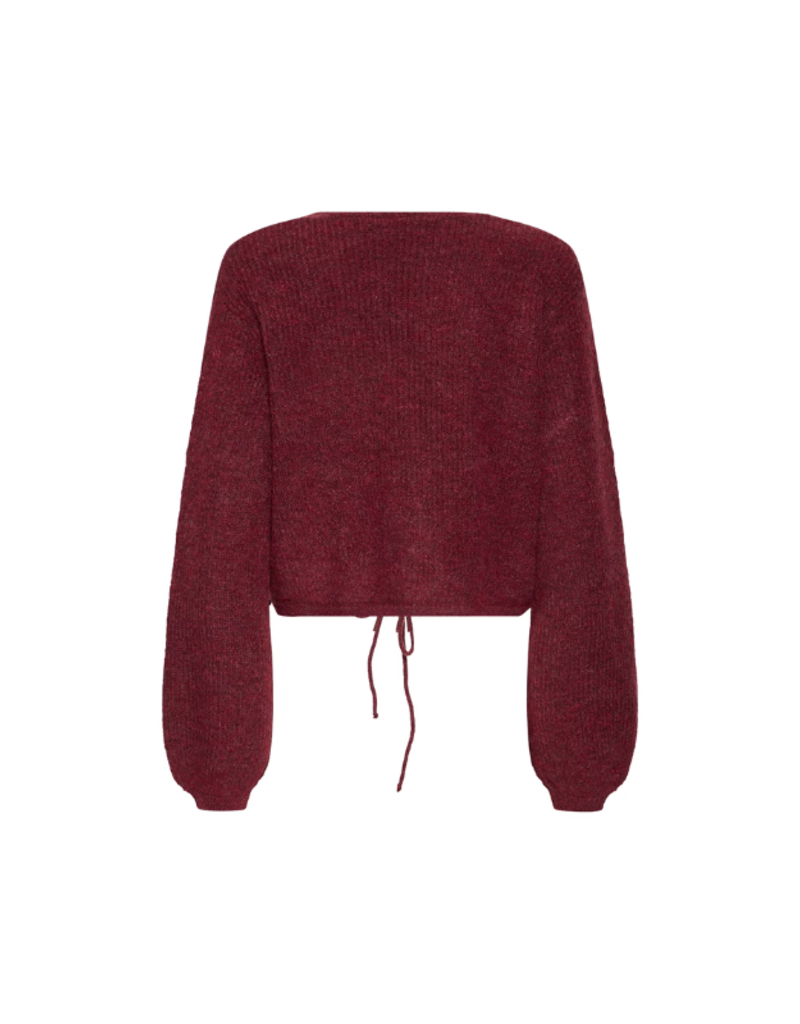 ICHI Kamara Cardigan in Maroon by ICHI