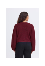 ICHI Kamara Cardigan in Maroon by ICHI