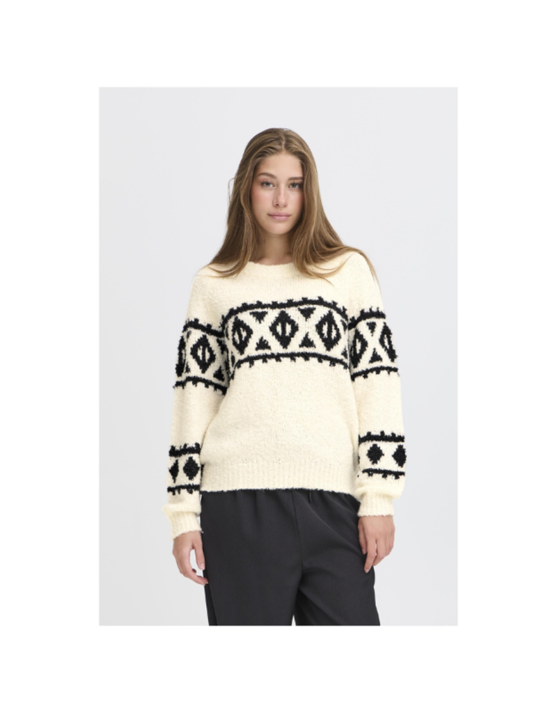 ICHI Carani Sweater in Birch by ICHI