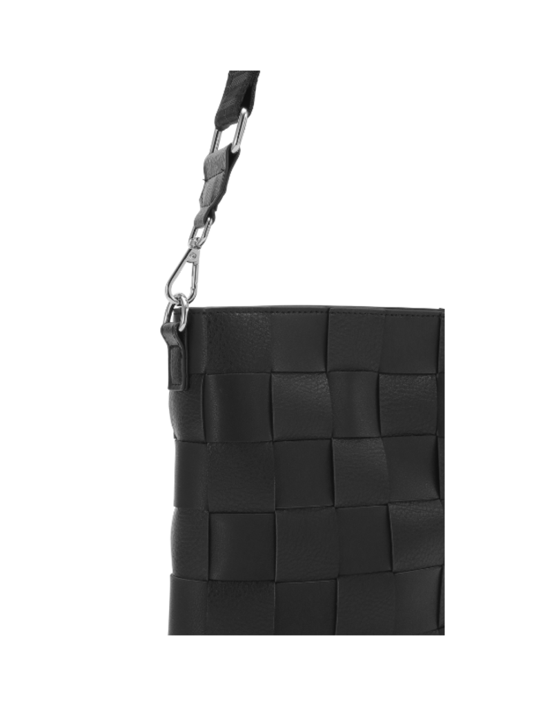Ilse Jacobsen Small Vertical Braid Crossbody Bag in Black by Ilse Jacobsen